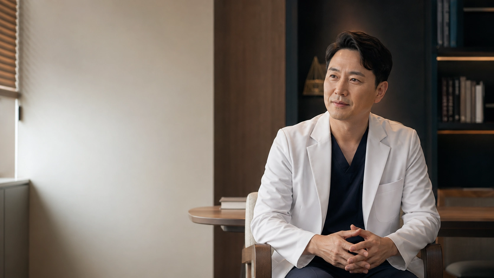 익명 남성 원장이 단독 인터뷰에 참여하는 장면