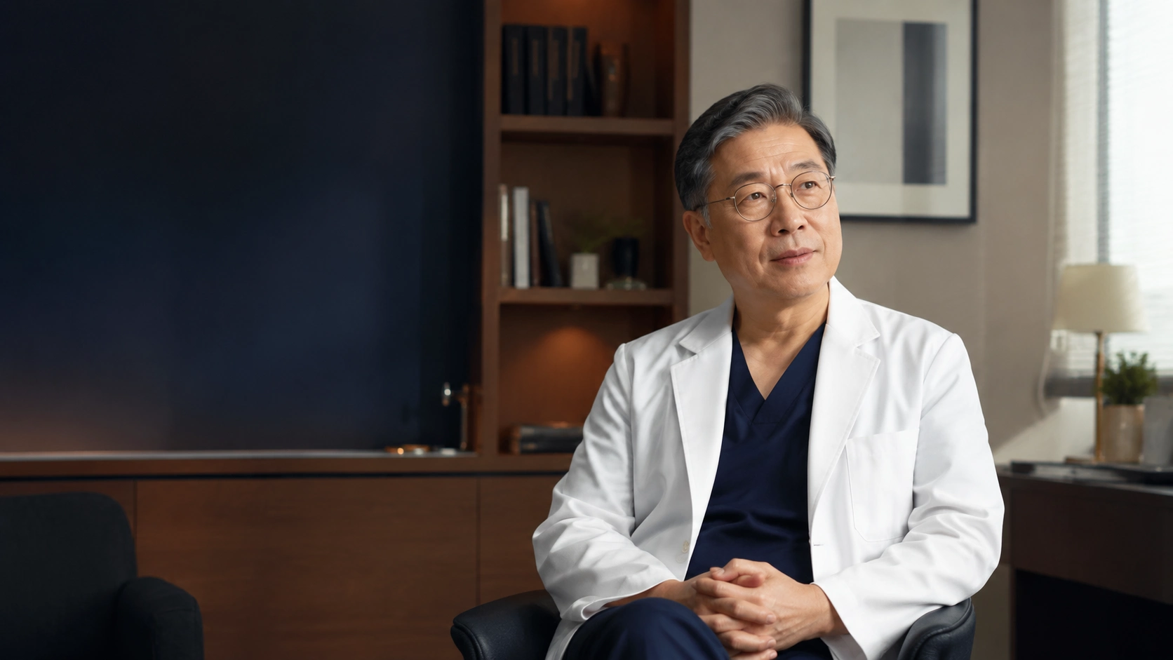 익명 남성 원장이 단독 인터뷰에 참여하는 장면